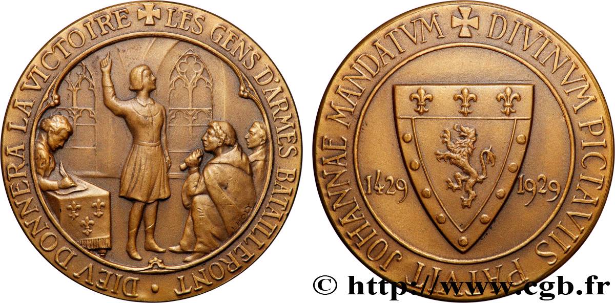 POITIERS ET LE POITOU Médaille, 500e anniversaire, Examen de conscience de Jeanne d’Arc à Poitiers TTB+