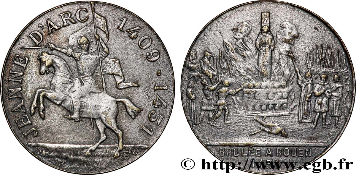 PERSONNAGES CÉLÈBRES Médaille, Jeanne d’Arc TB+