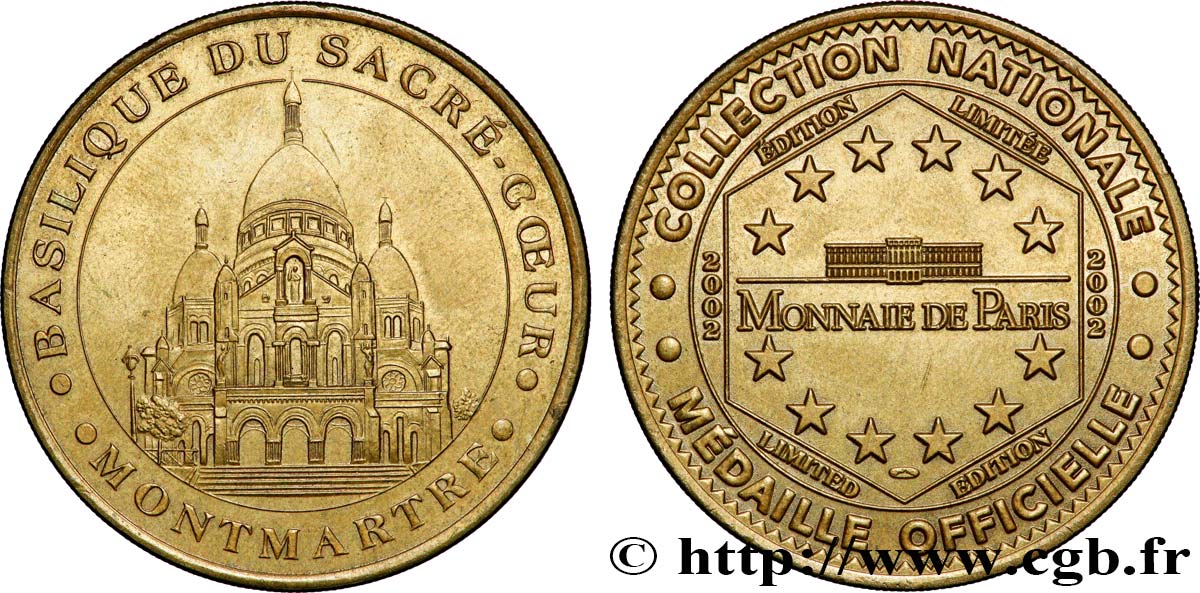 TOURISTIC MEDALS Médaille touristique, Basilique du Sacré-Coeur, Montmartre AU