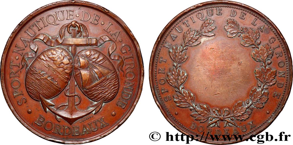 SOCIÉTÉS SPORTIVES Médaille de récompense, Sport nautique TTB