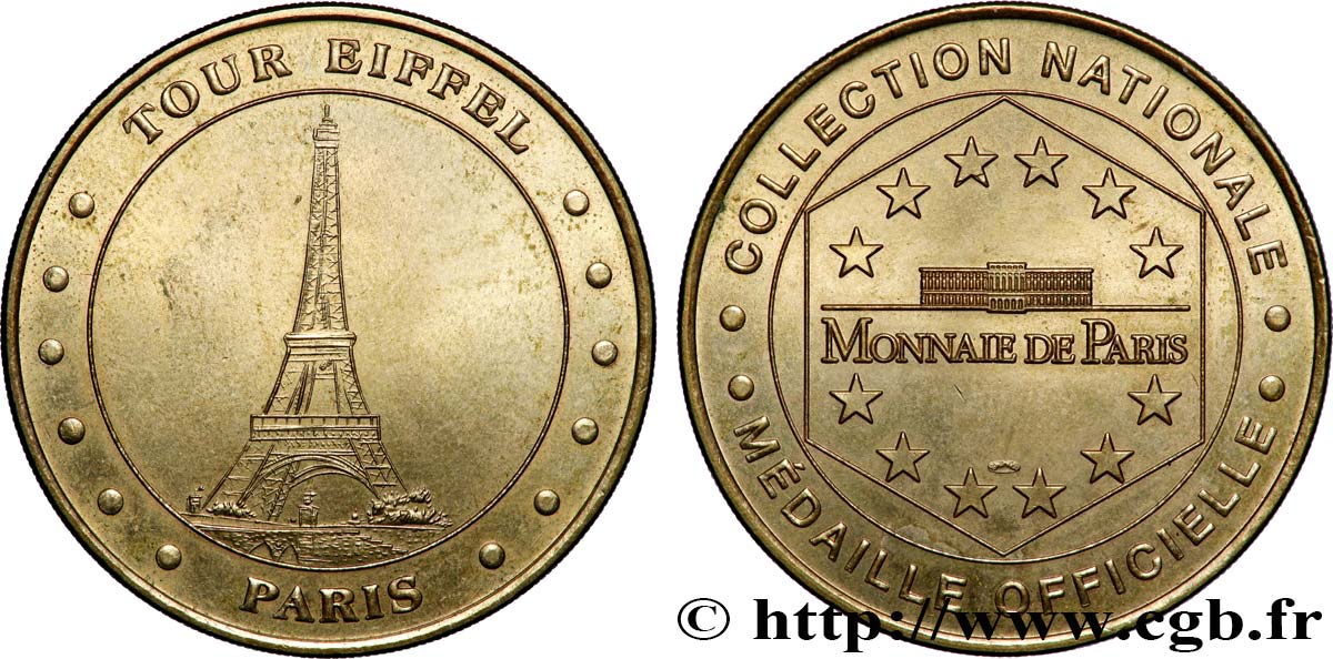 TOURISTIC MEDALS Médaille touristique, Tour Eiffel, Paris AU