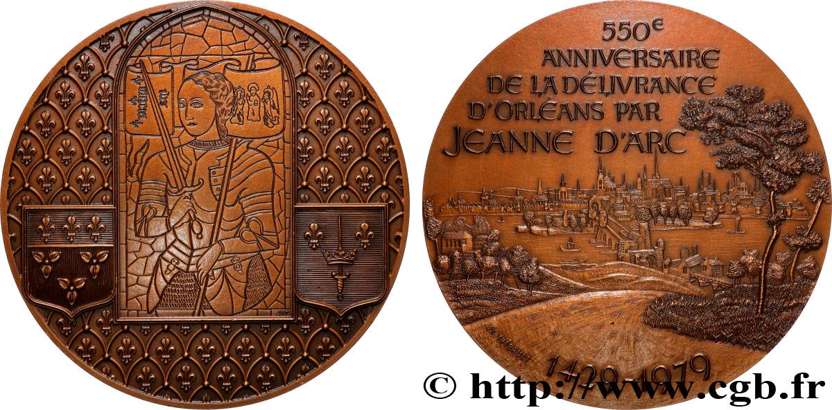 CINQUIÈME RÉPUBLIQUE Médaille, 550e anniversaire de la délivrance d’Orléans SUP