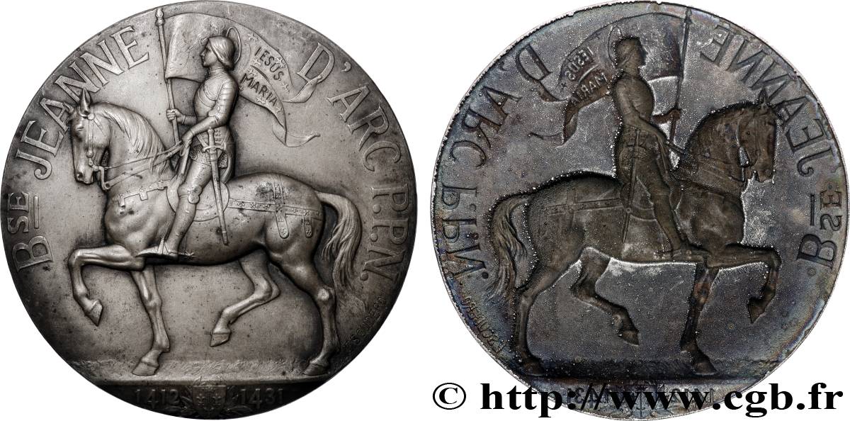 JEANNE D&nbsp;ARC Médaille, Bienheureuse Jeanne d’Arc, uniface TTB+