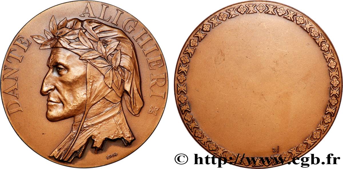 ITALIA Médaille, Dante Alighieri MBC+