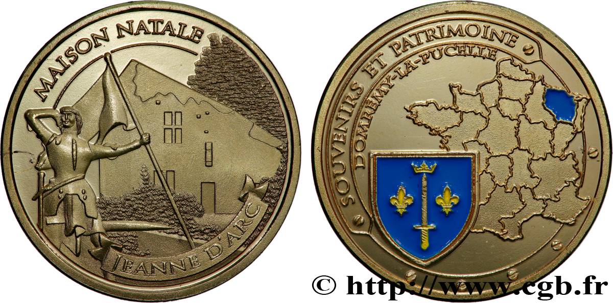 MÉDAILLES TOURISTIQUES Médaille touristique, Domrémy-la-Pucelle, Maison natale de Jeanne d’Arc SUP
