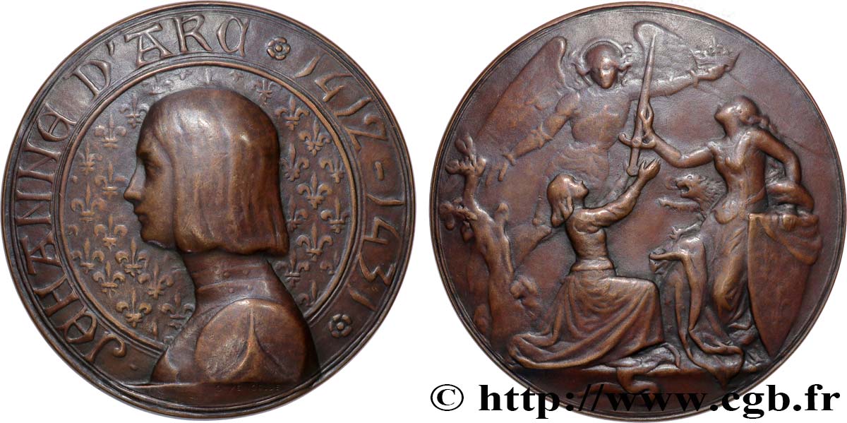 JEANNE D&nbsp;ARC Fonte, Jeanne d’Arc par Ovide Yencesse TTB+