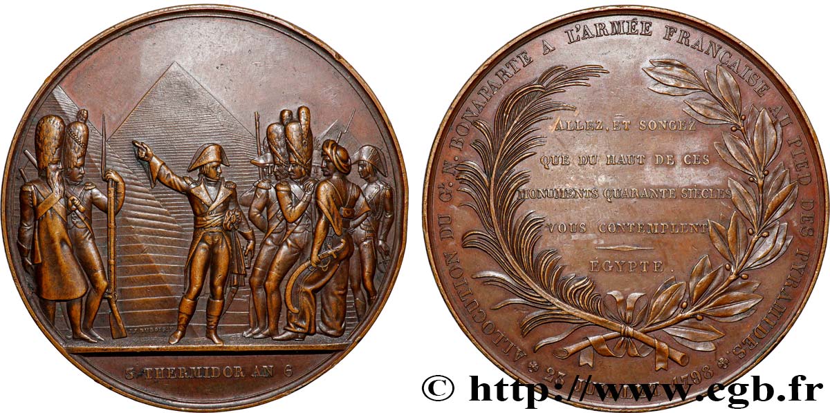 DIRECTOIRE Médaille, Bataille des pyramides, refrappe TTB