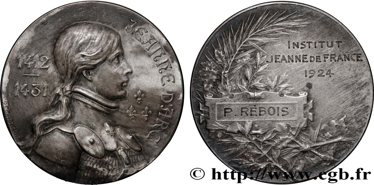 TROISIÈME RÉPUBLIQUE Médaille, Institut Jeanne de France TTB+