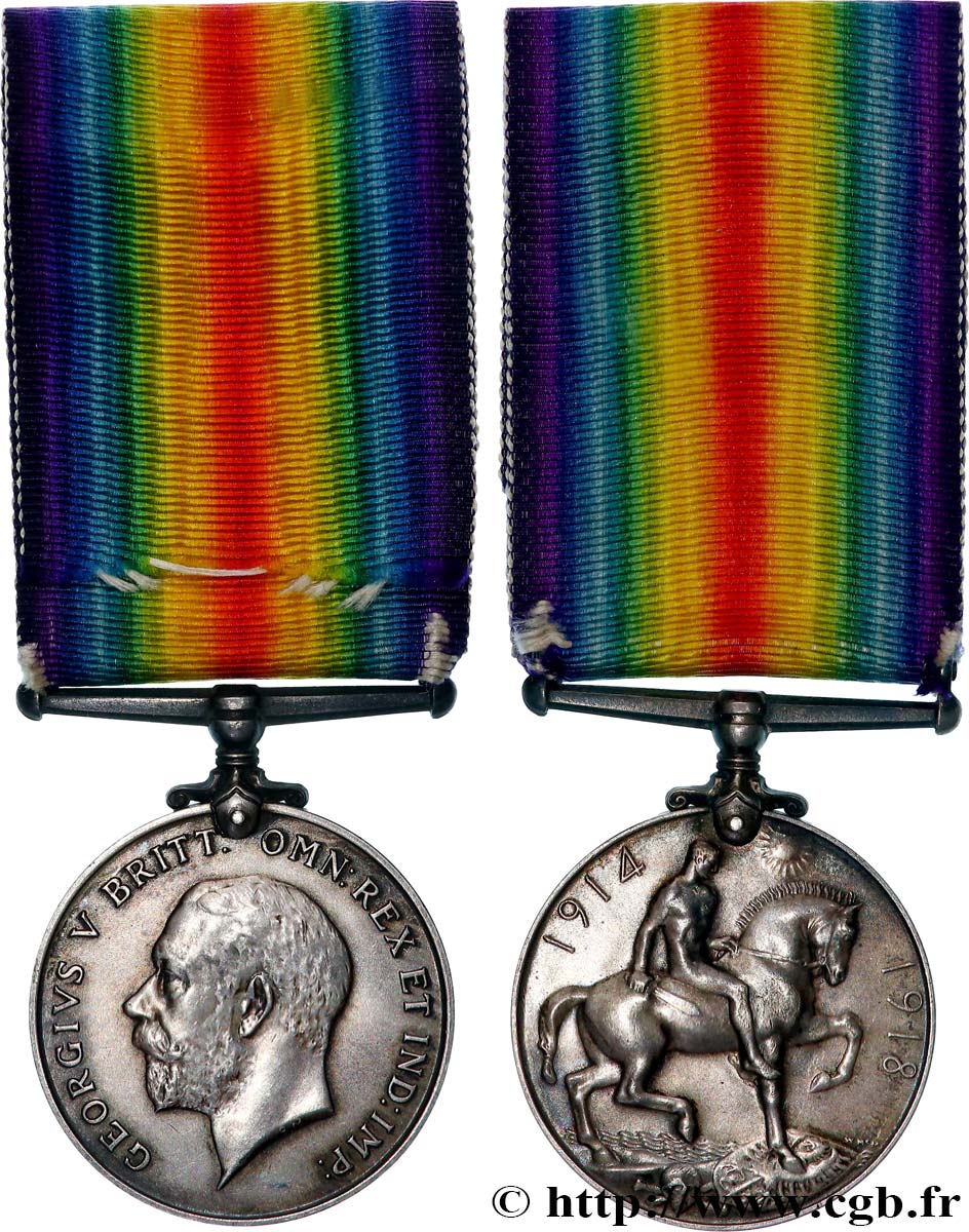 ANGLETERRE - GEORGES V Médaille de guerre, 1914-1918 TTB+