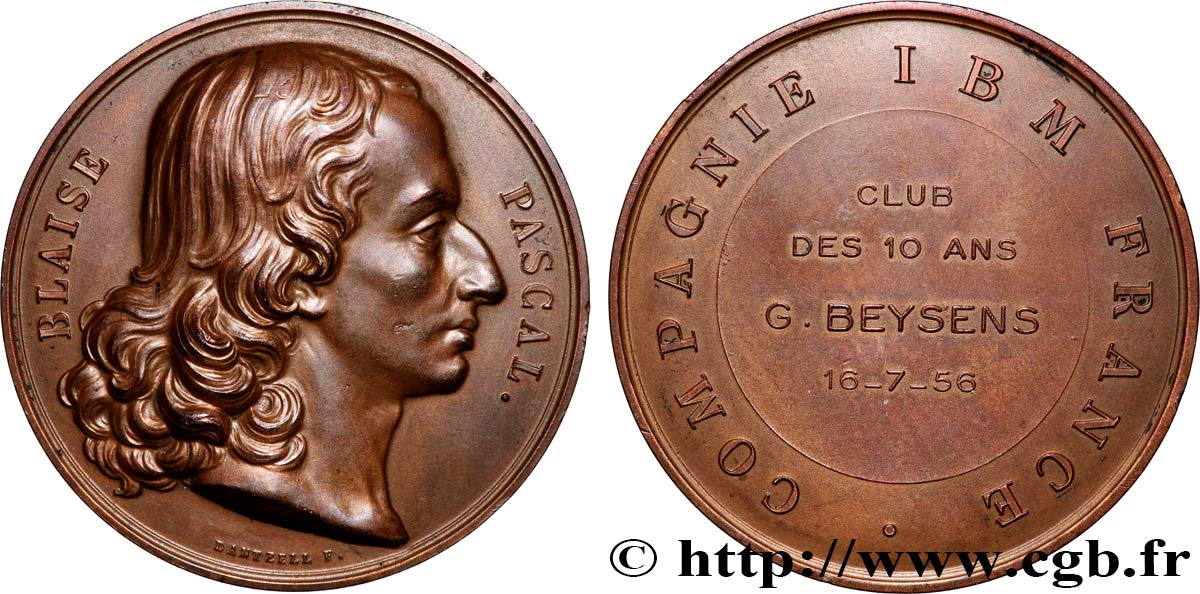V REPUBLIC Médaille, Blaise Pascal, Compagnie IBM France AU