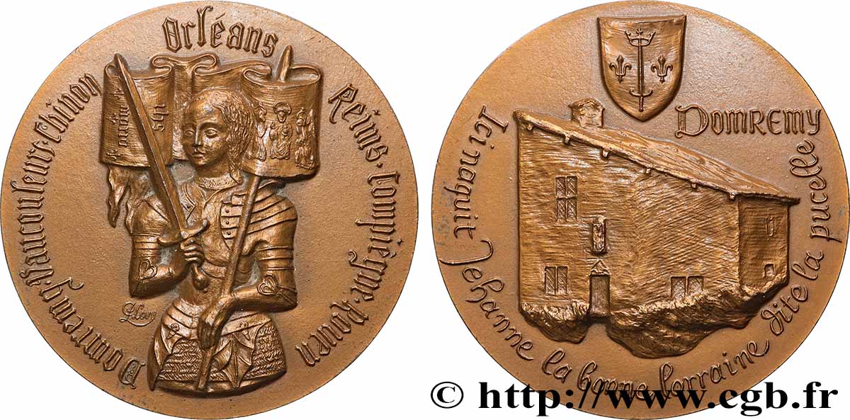 CINQUIÈME RÉPUBLIQUE Médaille, La maison natale de Jeanne d’arc  SUP