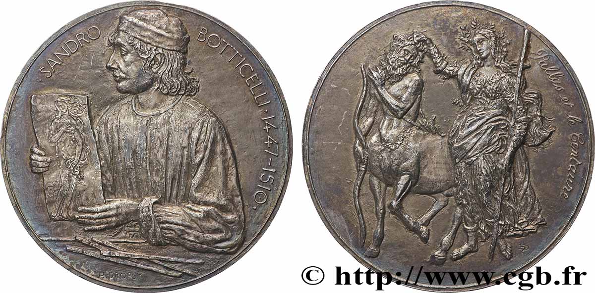 ARTISTES : GRAVEURS, PEINTRES, SCULPTEURS Médaille, Sandro Botticelli, n°7 fVZ