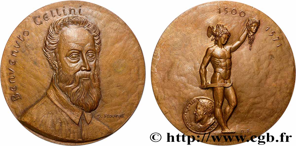 ARTISTES : GRAVEURS, PEINTRES, SCULPTEURS Médaille, Benvenuto Cellini TTB+