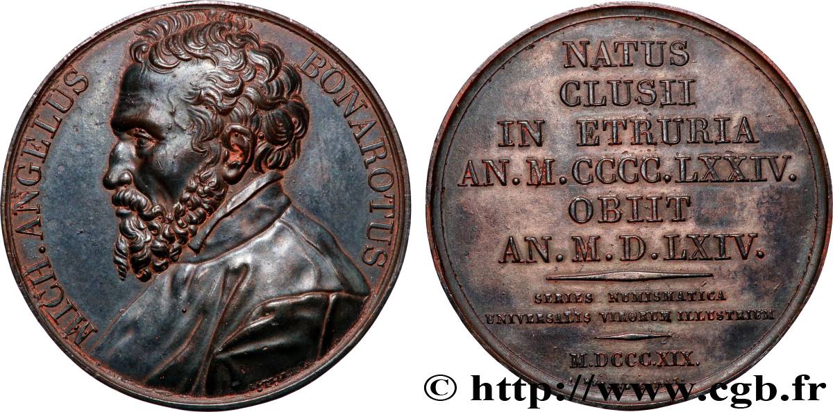 SÉRIE NUMISMATIQUE DES HOMMES ILLUSTRES Médaille, Michel-Ange XF