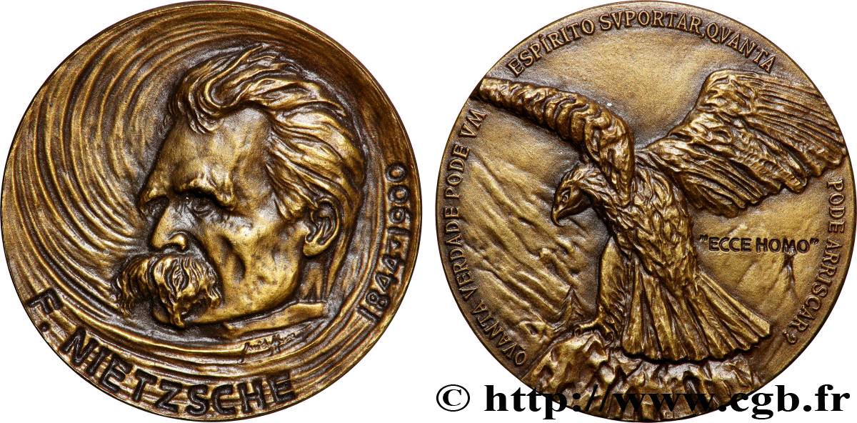 PORTUGAL Médaille, Friedrich Nietzsche MBC+