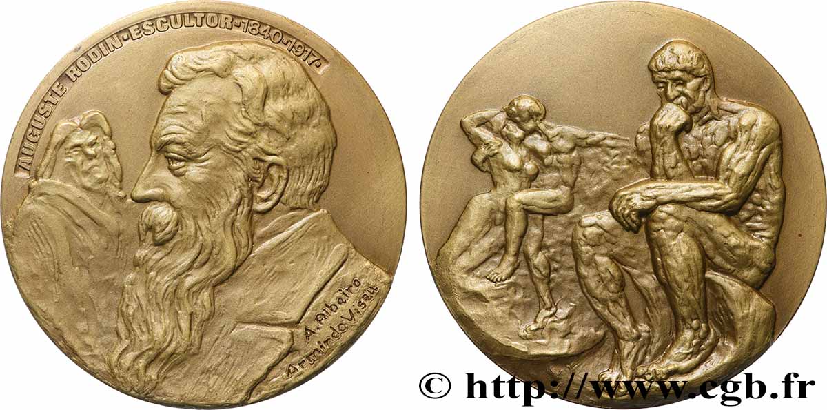 PORTUGAL Médaille, Auguste Rodin TTB+