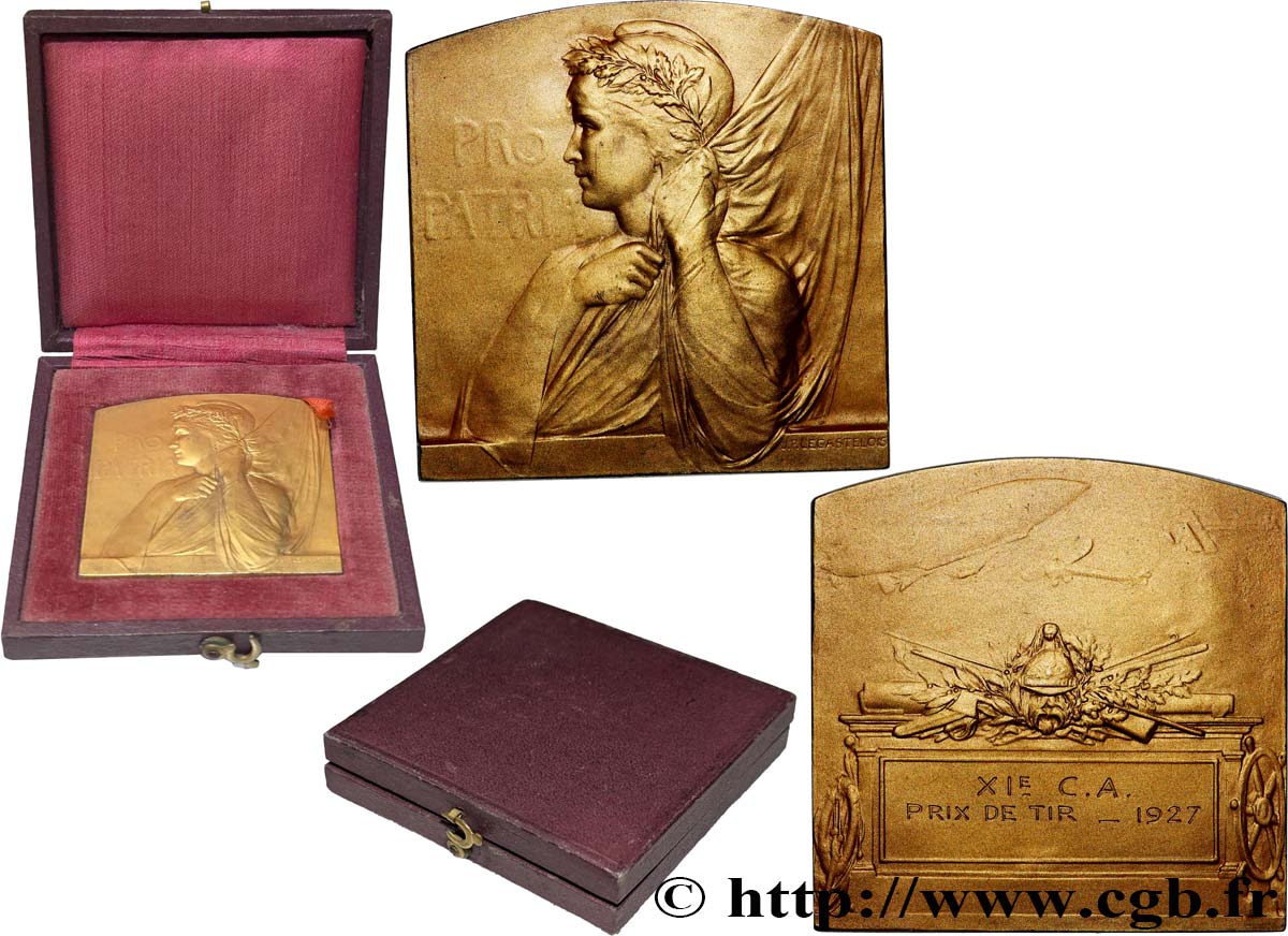 DRITTE FRANZOSISCHE REPUBLIK Plaquette, Pro Patria, Prix de tir VZ