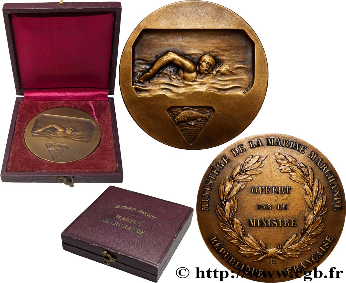 TROISIÈME RÉPUBLIQUE Médaille, Ministère de la Marine Marchande SUP