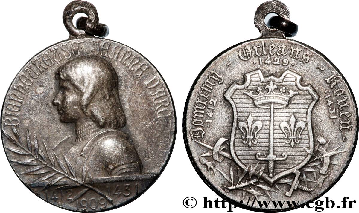 TROISIÈME RÉPUBLIQUE Médaille, Bienheureuse Jeanne d’Arc TTB+