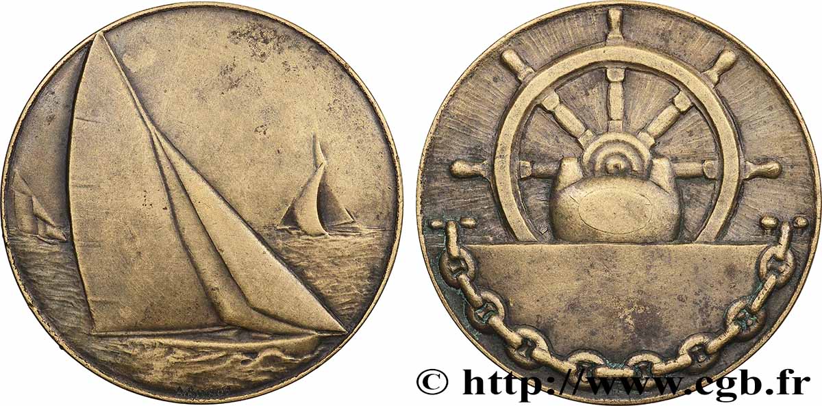 DRITTE FRANZOSISCHE REPUBLIK Médaille, Régates, refrappe SS