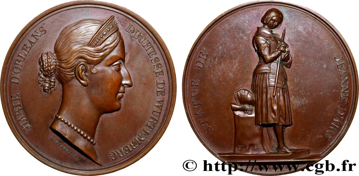 LOUIS-PHILIPPE Ier Médaille, Marie d’Orléans, duchesse de Wurtemberg TTB+