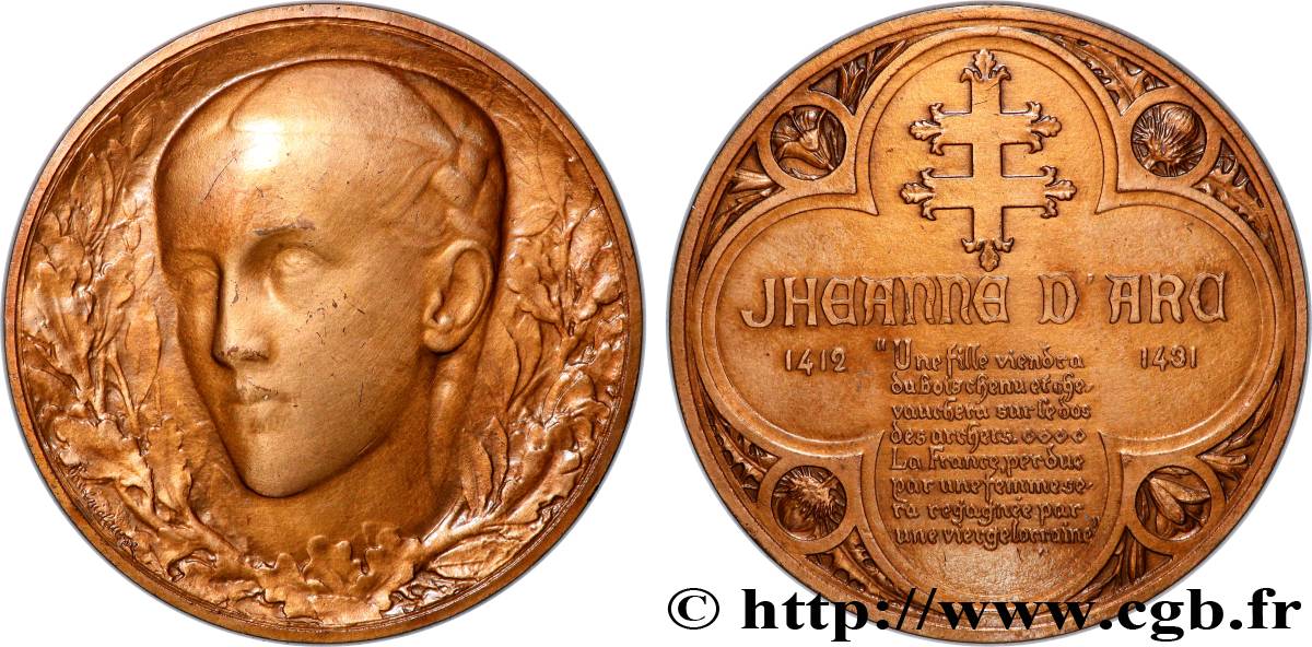 CINQUIÈME RÉPUBLIQUE Médaille, Jeanne d’Arc TTB+