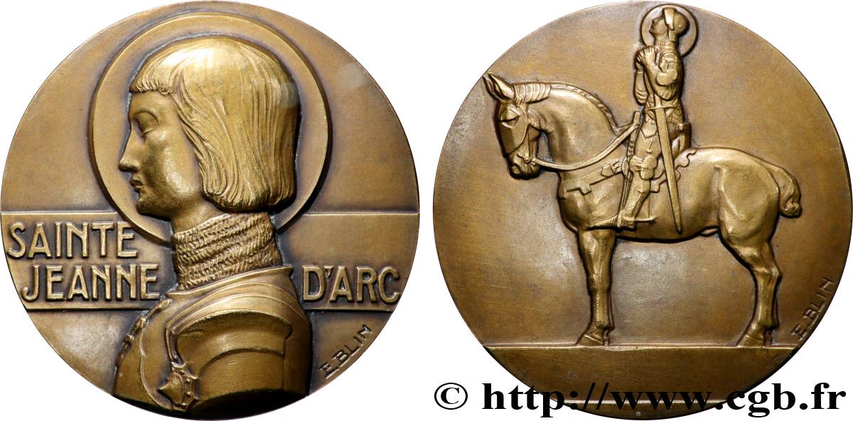 TROISIÈME RÉPUBLIQUE Médaille, Sainte Jeanne d’arc TTB+