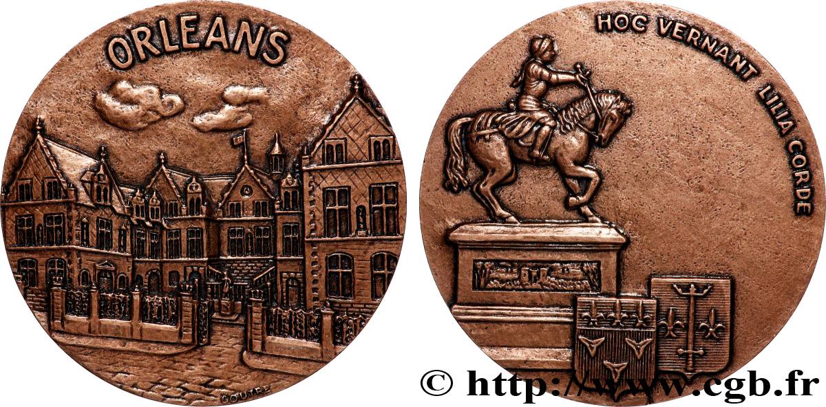 CINQUIÈME RÉPUBLIQUE Médaille, Statue de Jeanne d’Arc à Orléans SUP