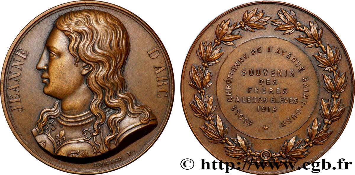 TROISIÈME RÉPUBLIQUE Médaille, Jeanne d&nbsp;Arc TTB+
