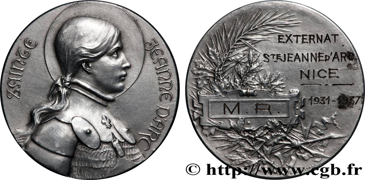 TROISIÈME RÉPUBLIQUE Médaille, Sainte Jeanne TTB+