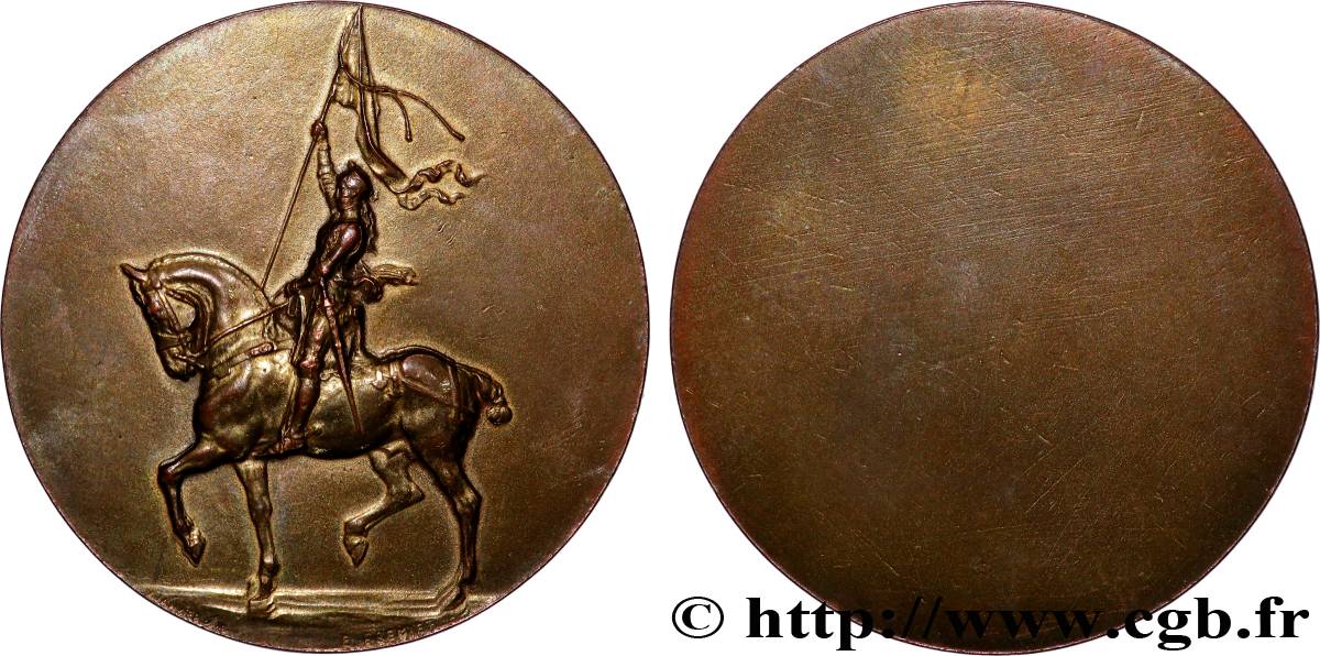 JEANNE D&nbsp;ARC Médaille, Jeanne d’Arc par Emmanuel Frémiet TTB+