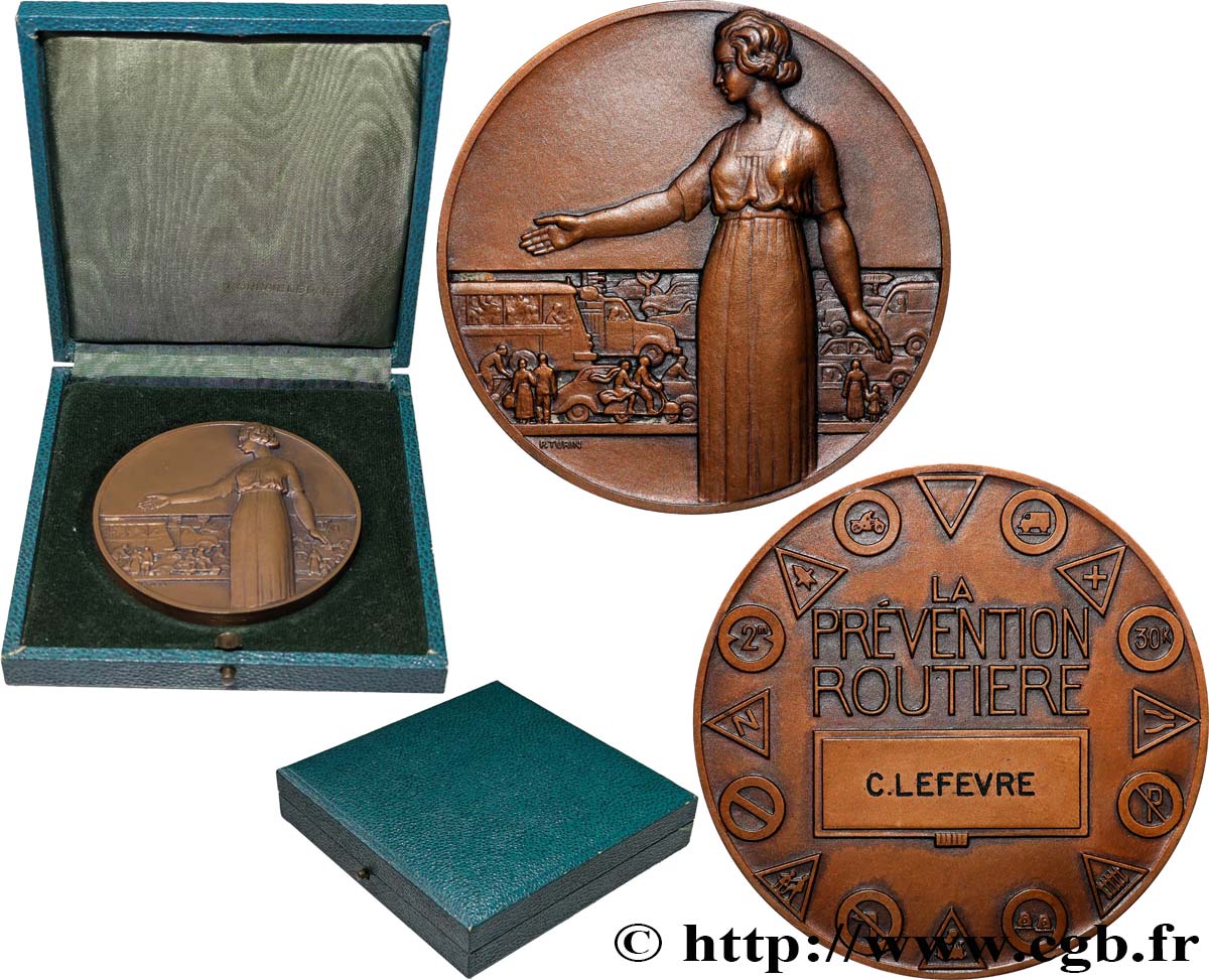 CINQUIÈME RÉPUBLIQUE Médaille, La prévention routière SUP