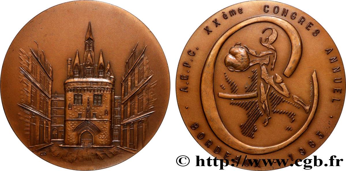 CINQUIÈME RÉPUBLIQUE Médaille, XX.e congrès annuel A. E. P. C. TTB+
