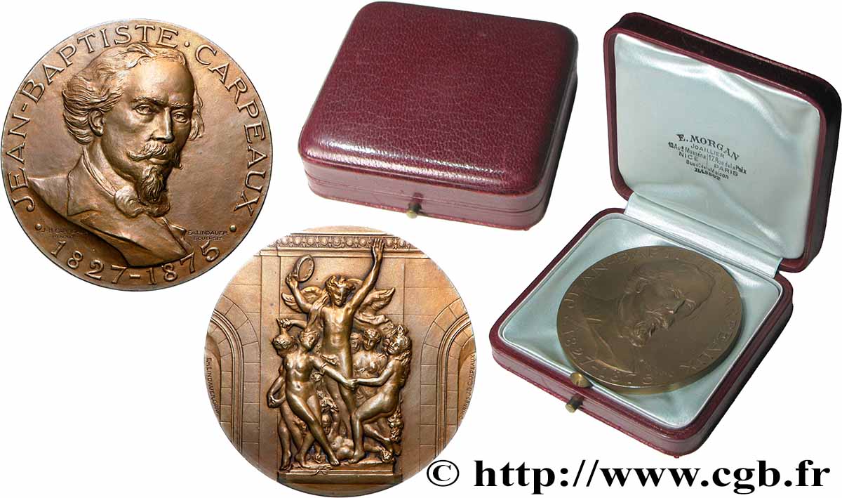 TROISIÈME RÉPUBLIQUE Médaille, Jean-Baptiste Carpeaux SUP