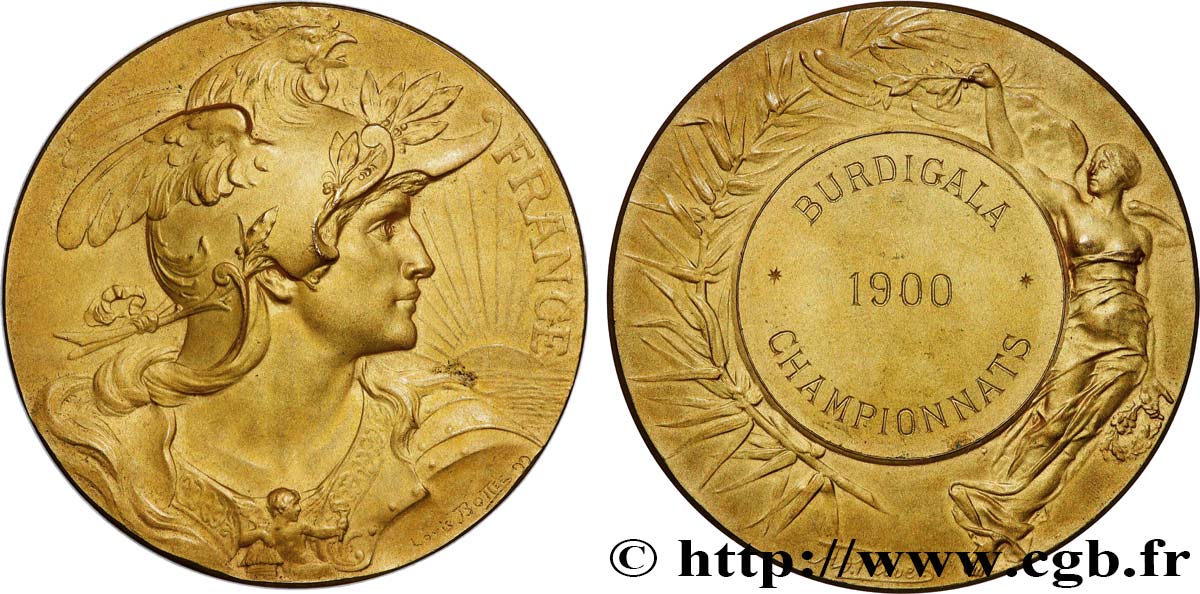 TROISIÈME RÉPUBLIQUE Médaille, FRANCE, Championnat  TTB+