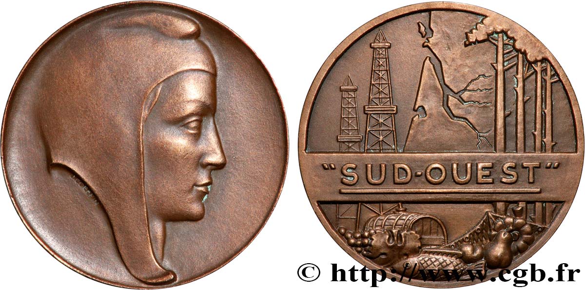 PRESSE Médaille, Journal Sud-Ouest TTB+