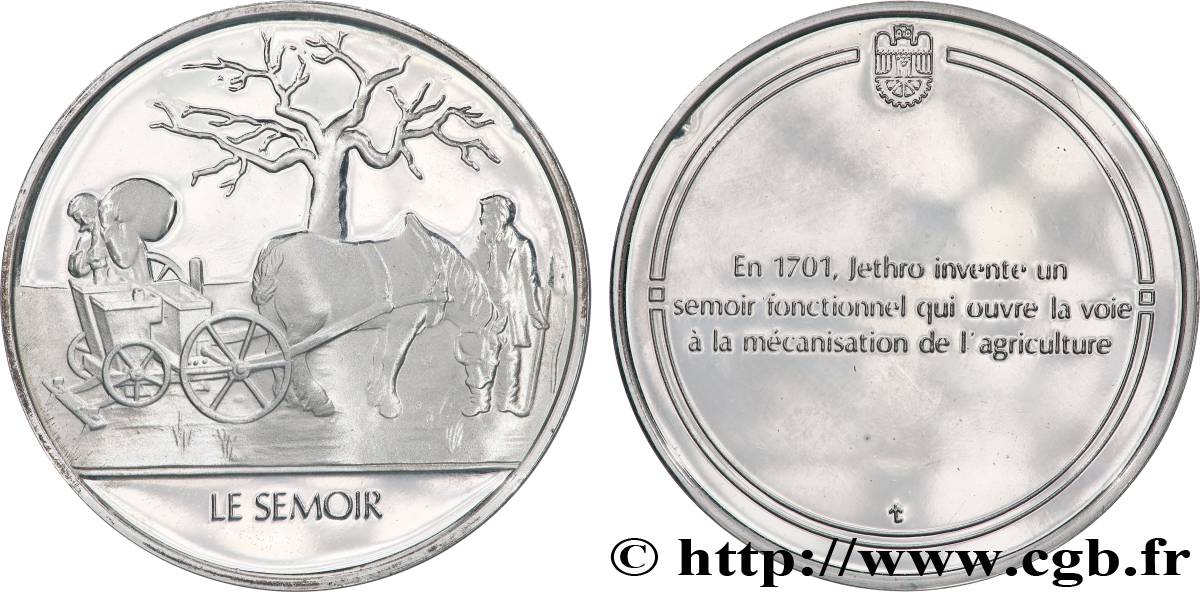 LES 100 PLUS GRANDES INVENTIONS DE L&nbsp;HUMANITÉ Médaille, Invention du semoir BE