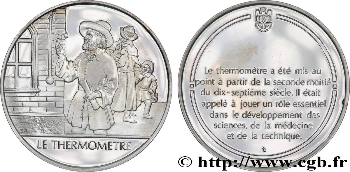 THE 100 GREATEST INVENTIONS OF HUMANITY Médaille, Invention du thermomètre Proof set