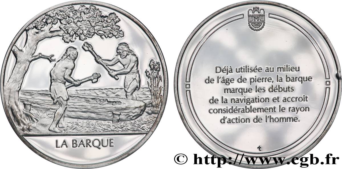 THE 100 GREATEST INVENTIONS OF HUMANITY Médaille, Invention de la barque Proof set