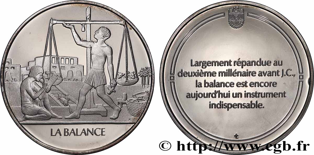 THE 100 GREATEST INVENTIONS OF HUMANITY Médaille, Invention de la balance Proof set