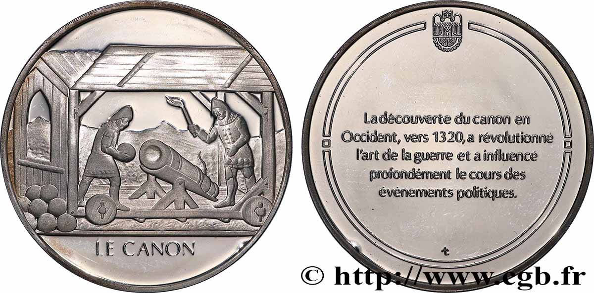 THE 100 GREATEST INVENTIONS OF HUMANITY Médaille, Invention du canon Proof set