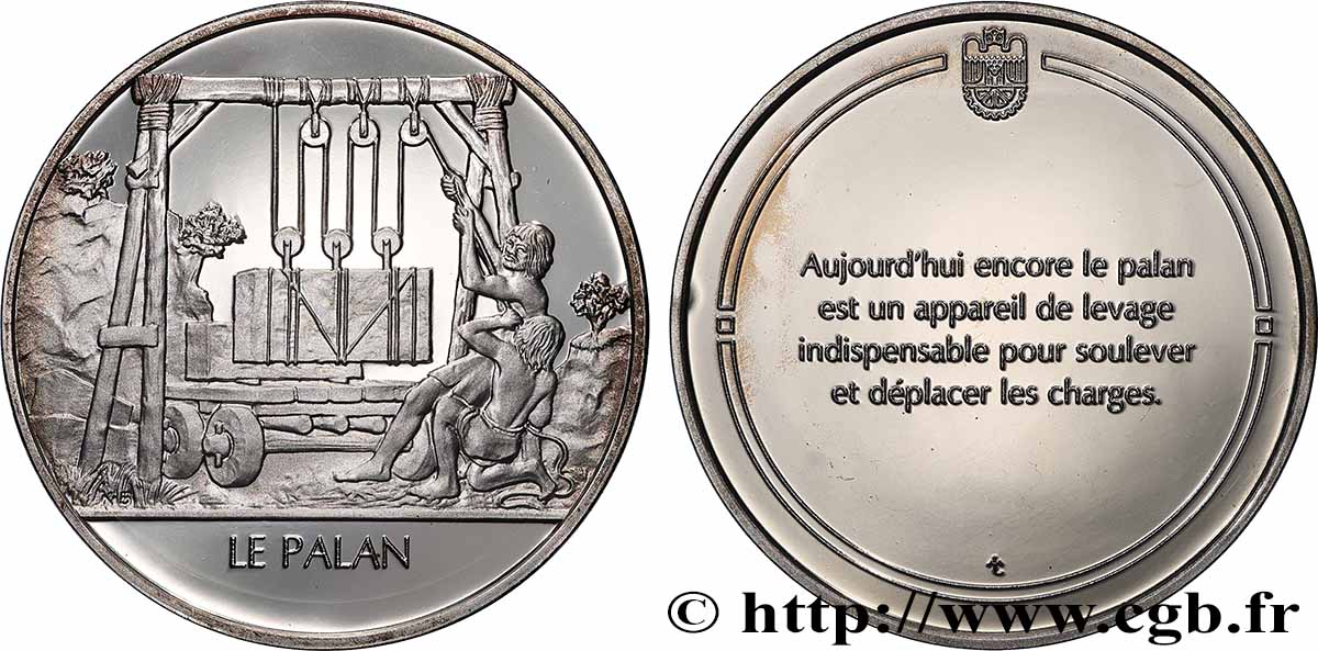 LES 100 PLUS GRANDES INVENTIONS DE L&nbsp;HUMANITÉ Médaille, Invention du palan BE