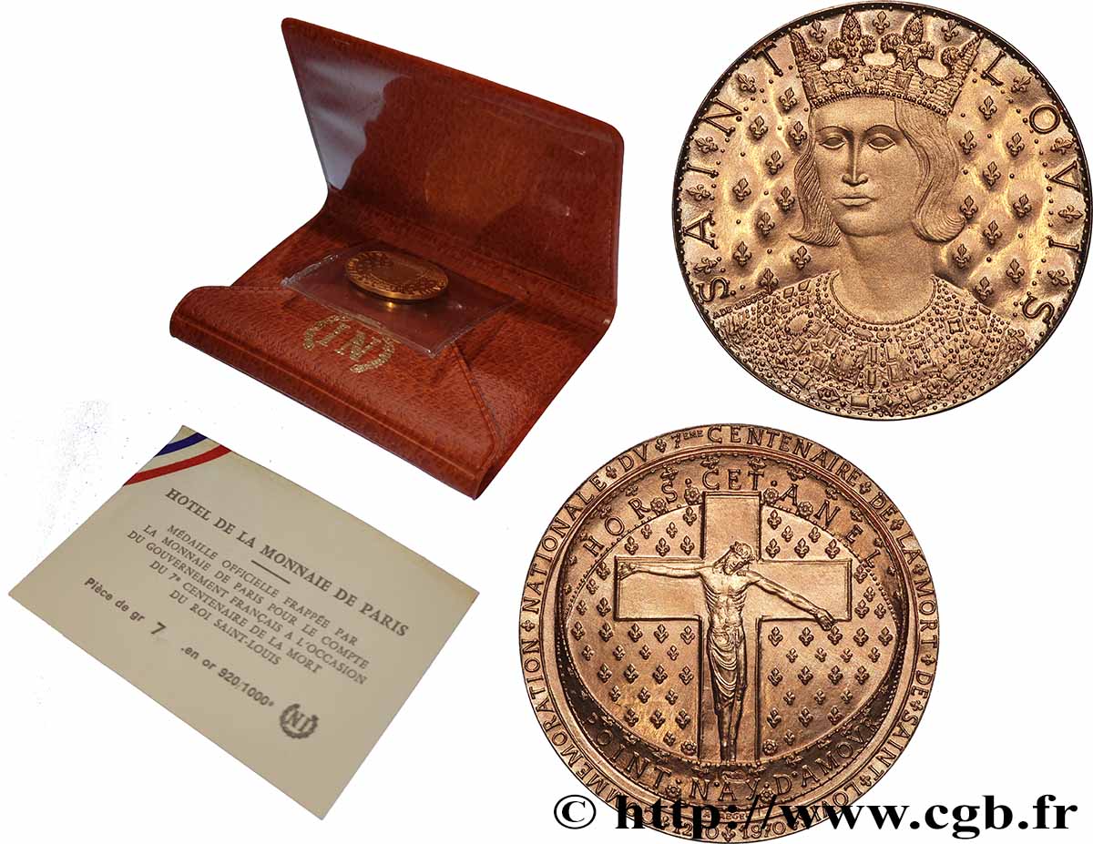 LOUIS IX DIT &nbsp;SAINT LOUIS&nbsp; Médaille, 700 ans de la mort de Saint-Louis SUP+