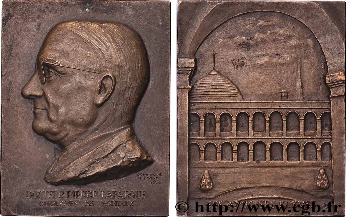 MÉDECINE - SOCIÉTÉS MÉDICALES - MÉDECINS/CHIRURGIENS - ASSISTANCE PUBLIQUE Plaquette, Docteur Pierre Lafargue TTB+