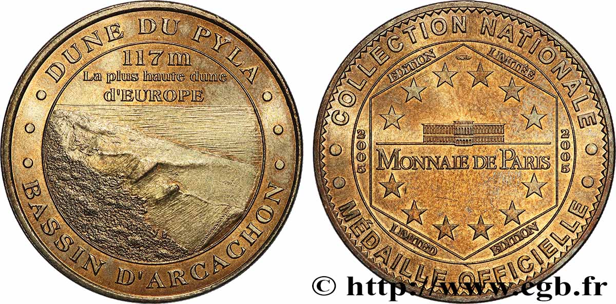 TOURISTIC MEDALS Médaille touristique, Dune du Pyla VZ