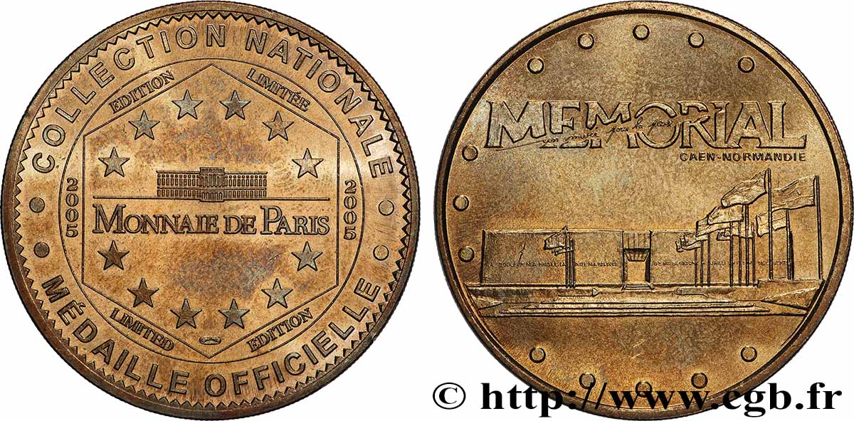 TOURISTIC MEDALS Médaille touristique, Mémorial Caen-Normandie VZ