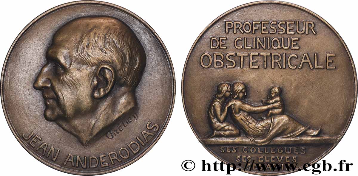 MÉDECINE - SOCIÉTÉS MÉDICALES - MÉDECINS/CHIRURGIENS - ASSISTANCE PUBLIQUE Médaille, Jean-Baptiste Anderodias TTB+
