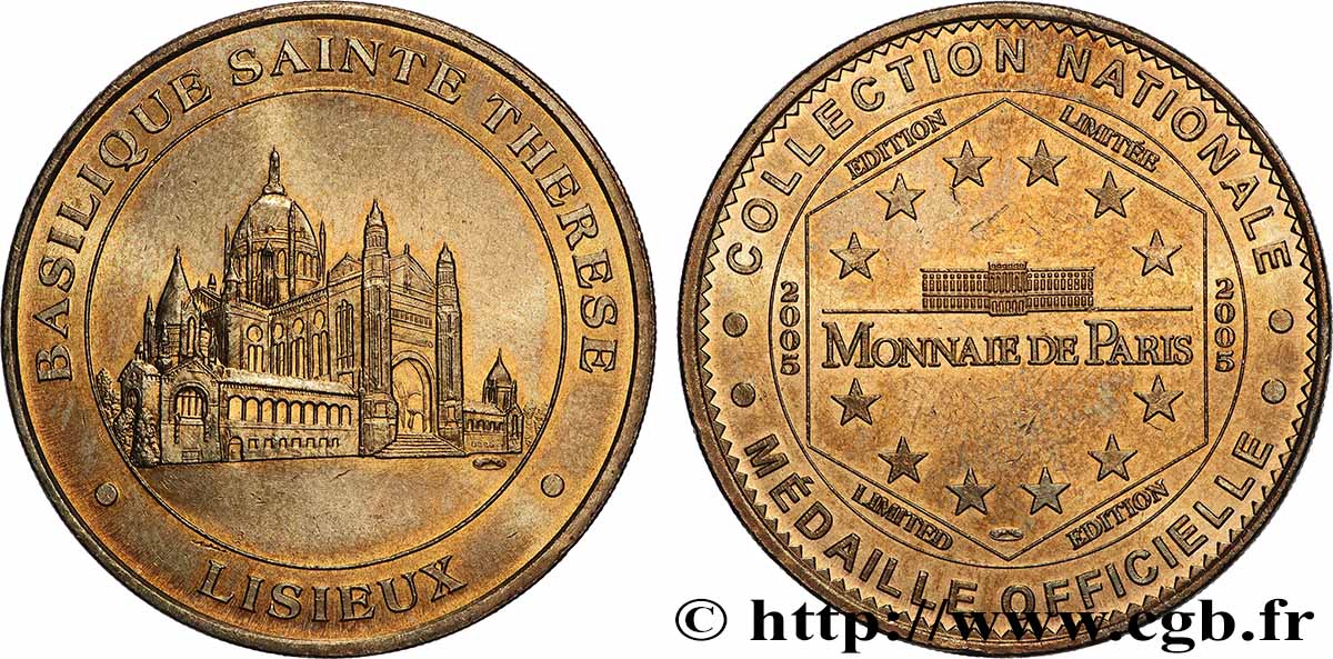 MÉDAILLES TOURISTIQUES Médaille touristique, Basilique Sainte-Thérèse, Lisieux SUP