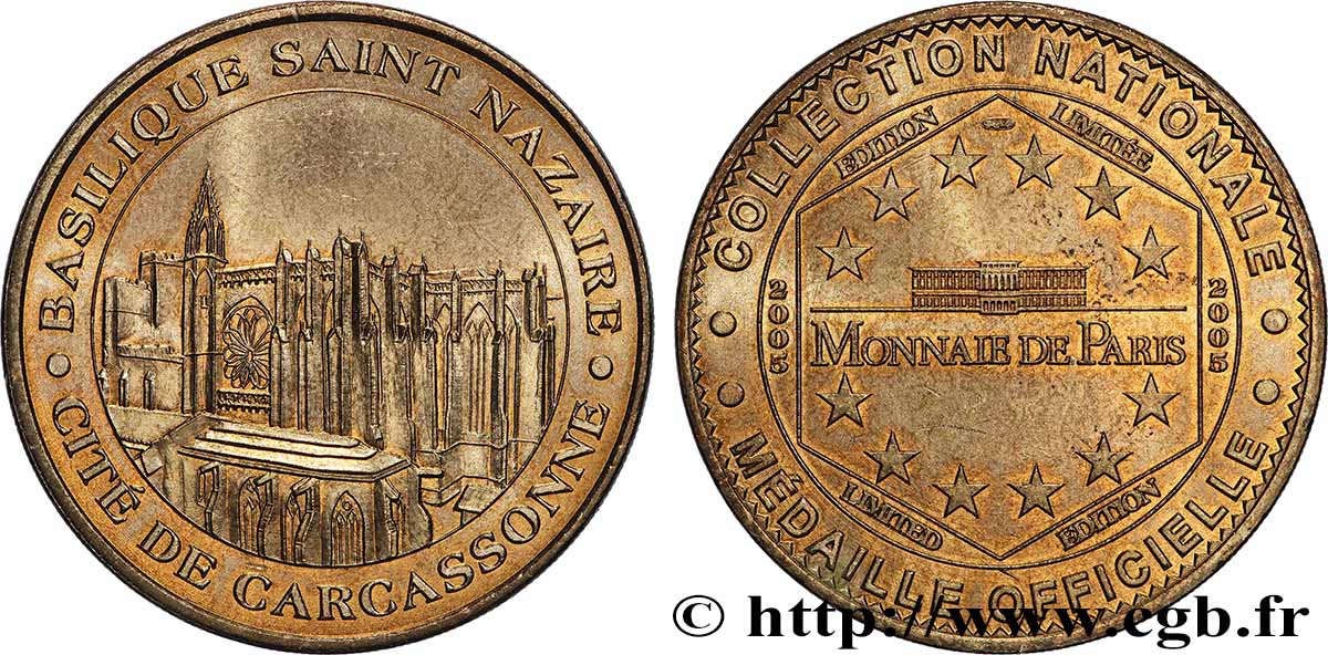 MÉDAILLES TOURISTIQUES Médaille touristique, Basilique Saint Nazaire, Carcassonne SUP