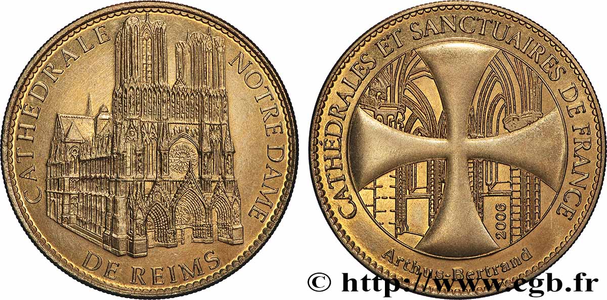 MONUMENTS ET HISTOIRE Médaille touristique, Notre Dame de Reims SUP